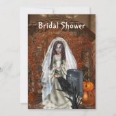 Halloween Bridal Shower Invitation Kaart (Voorkant)