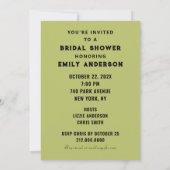 Halloween Bridal Shower Invitation Kaart (Achterkant)