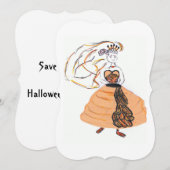 Halloween Bride Save The Date (Voorkant / Achterkant)