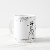 Halloween Bride Skeleton Coffee Mok (Voorkant links)