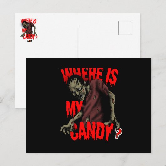 Halloween briefkaart (Voorkant / Achterkant)