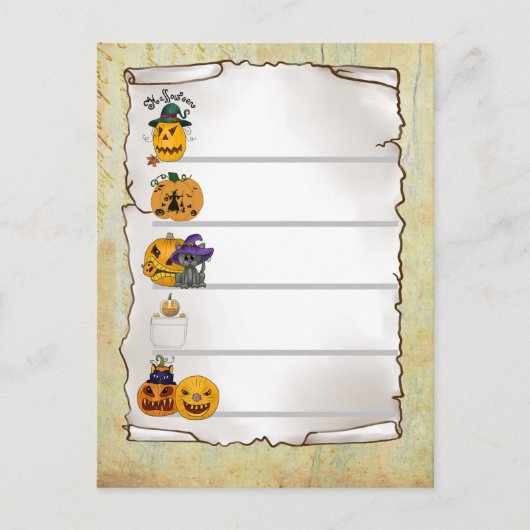 Halloween Briefkaart (Voorkant)