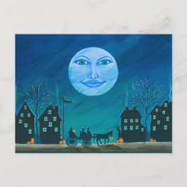 Halloween.briefkaart,heks,zwart,cat.horse Briefkaart