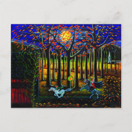 Halloween,briefkaart,Hoofdloos,Horseman,Slapy,Hall Briefkaart