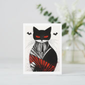 Halloween briefkaart katten (Staand voorkant)