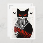 Halloween briefkaart katten (Voorkant / Achterkant)