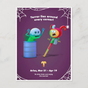 Halloween Briefkaart voor Aries