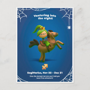 Halloween Briefkaart voor Sagittarius
