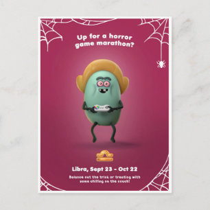 Halloween Briefkaart voor Weegschaal