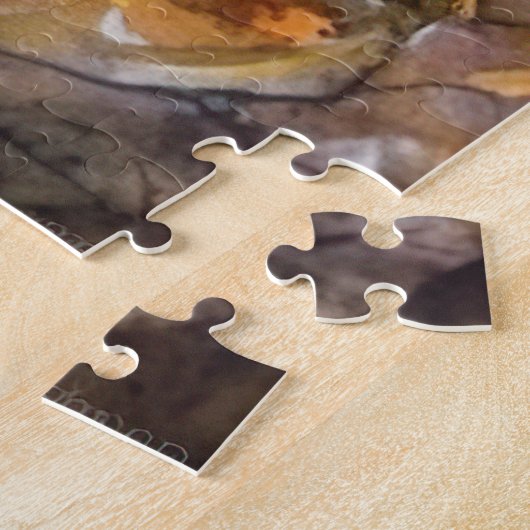 Halloween Brittany Spaniel met pompoenen eng Legpuzzel (Zijkant)