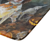 Halloween Brittany Spaniel met pompoenen eng Snijplank (Hoek)