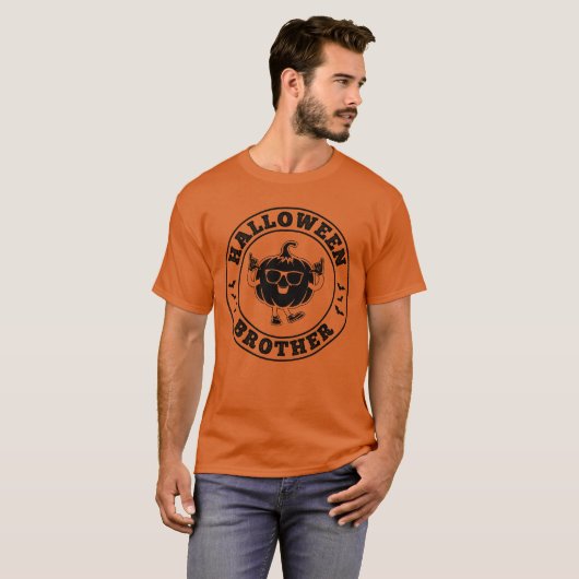 Halloween Broer Halloween Pompoen Broer vriend T-shirt (Voorkant volledig)