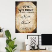 Halloween Brown Gothic 24x36 Welkom bij bruiloft Poster (Thuiskantoor)
