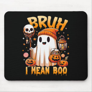 Halloween Bruh Ghost Boo Skull Pumpkin Trick of TR Muismat