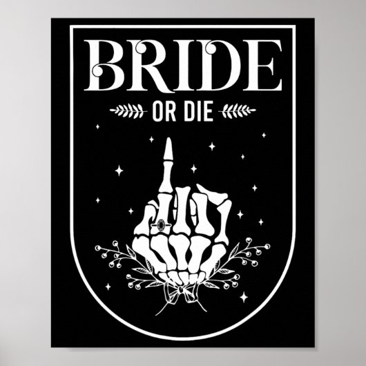 Halloween Bruid of Die Gotische Bachelorette Party Poster (Voorkant)