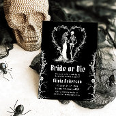 Halloween bruid of Die Skeleton vrijgezellenfeest Kaart