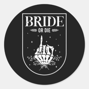 Halloween Bruid Of Sterf Goth Bruidsmeisjes Feest Ronde Sticker