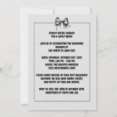 Halloween bruids douche uitnodiging Spooky bruid (Achterkant)