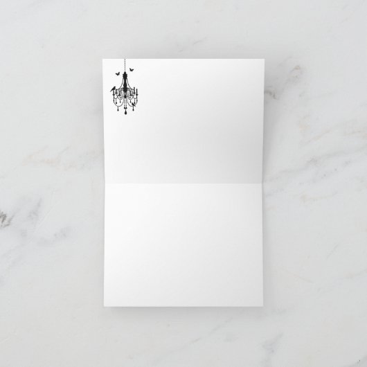 Halloween bruiloft dank u bruid van Frankenstein Bedankkaart (Binnen)