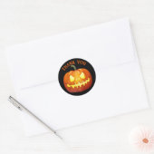 Halloween bruiloft dank u enge pompoen ronde sticker (Envelop)