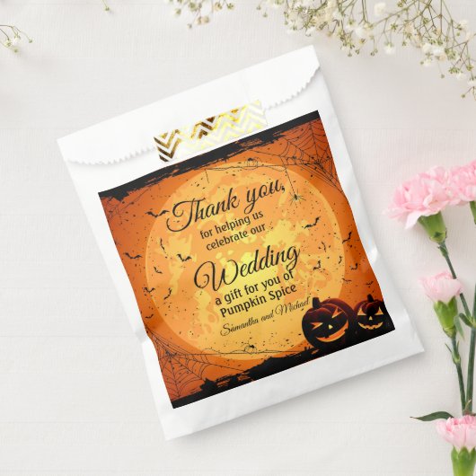 Halloween bruiloft dank u favoriete tas aangepaste bedankzakje (Gezegeld)