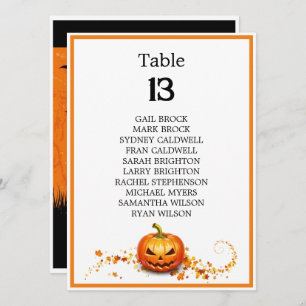 Halloween Bruiloft Enge Boom Tafel Zittingkaart