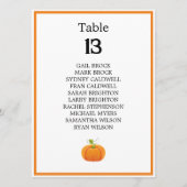 Halloween Bruiloft Enge Boom Tafel Zittingkaart (Voorkant)