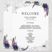 Halloween bruiloft familie introduceert welkomstbo (Voorkant / Achterkant)