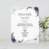 Halloween bruiloft familie introduceert welkomstbo (Staand voorkant)