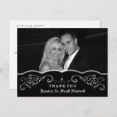 Halloween bruiloft Gothic Scroll Foto Dank u Briefkaart (Voorkant / Achterkant)