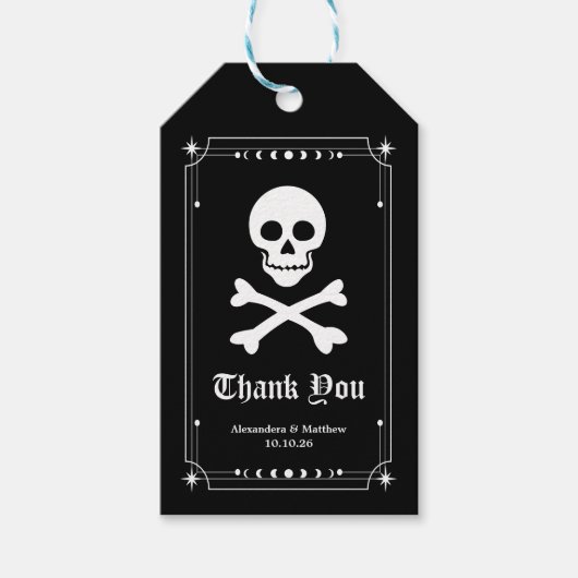 Halloween bruiloft gunst cadeaulabel (Voorkant)