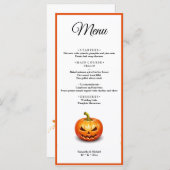 Halloween bruiloft pompoen bruiloft menu (Voorkant / Achterkant)
