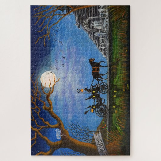 Halloween bruiloft puzzle legpuzzel (Verticaal)