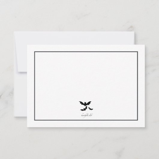 Halloween bruiloft RSVP Kaarten (Achterkant)