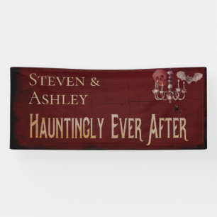 Halloween Bruiloft Spandoek