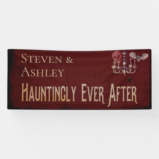 Halloween Bruiloft Spandoek (Horizontaal)