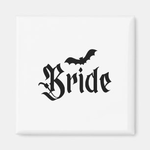 Halloween bruiloft Spooky bruid bruidegom paar Mat Magneet