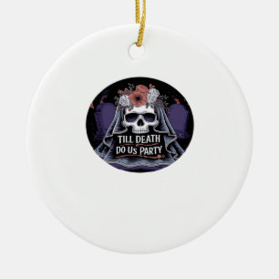 Halloween bruiloft Spooky bruiloft Halloween Party Keramisch Ornament