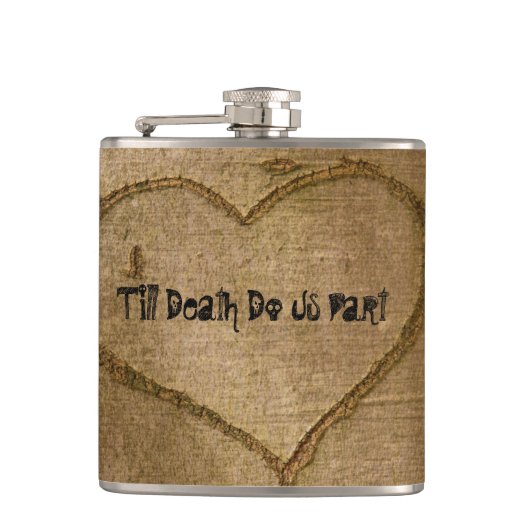 Halloween Bruiloft Vinyl Flask Heupfles (Voorkant)
