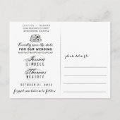 Halloween Bruin Gothic LOVE Save Date Briefkaart (Achterkant)