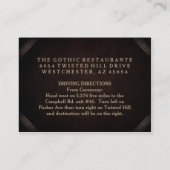 Halloween Bruin Gothic Matching bruiloft receptie Informatiekaartje (Achterkant)