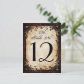 Halloween Bruin Gotische Matching Tafel Aantal Kaa Briefkaart (Staand voorkant)