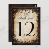 Halloween Bruin Gotische Matching Tafel Aantal Kaa Briefkaart (Voorkant / Achterkant)