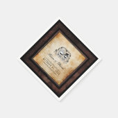 Halloween Bruin Gotische Skeletten Matching Weddin Servetten (Hoek)