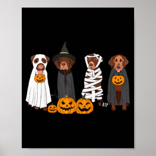 Halloween Bruine Labrador Geest Soky Chocolade Lab Poster