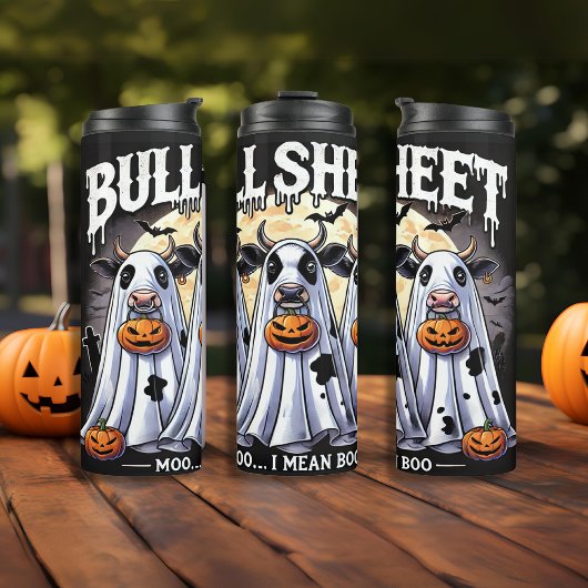 Halloween Bull Sheet / Stieren Grappig Thermosbeker