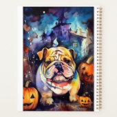 Halloween Bulldog avec la peur Citrouille (Dos)