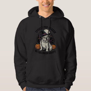 Halloween Bulldog T-shirt Schattige Heks Hond Vint