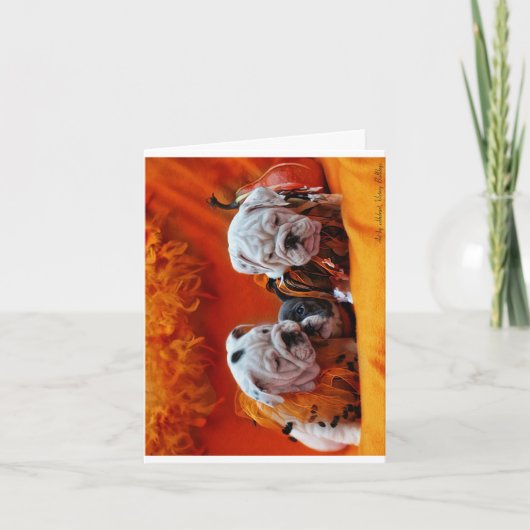 Halloween Bulldogs Kaart (Voorkant)
