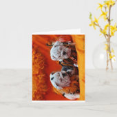 Halloween Bulldogs Kaart (Gele Bloem)